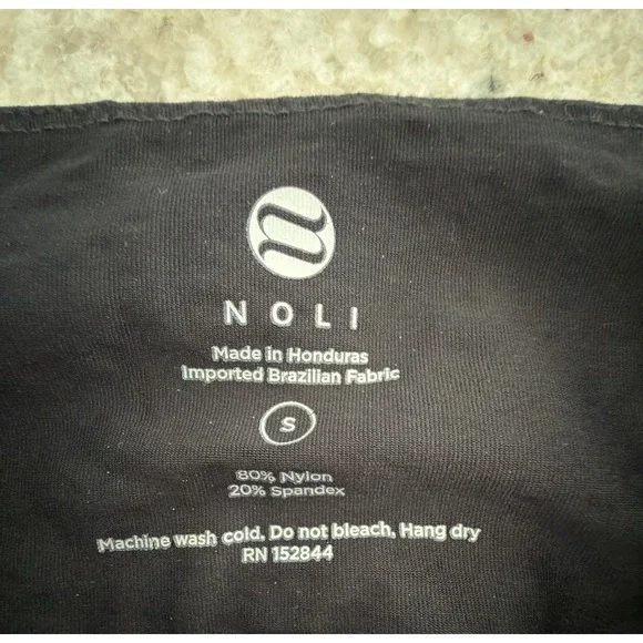 Noli Size S Black Reflective Speckled Print Leggings High Rise - Picture 6 of 6